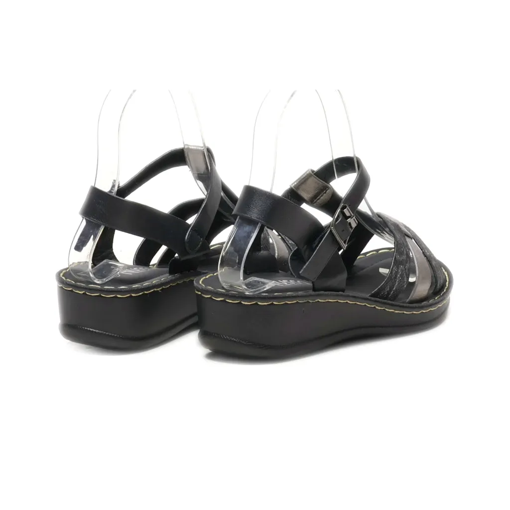 Alyssa Platform Sandals Leather Black Colour For Women