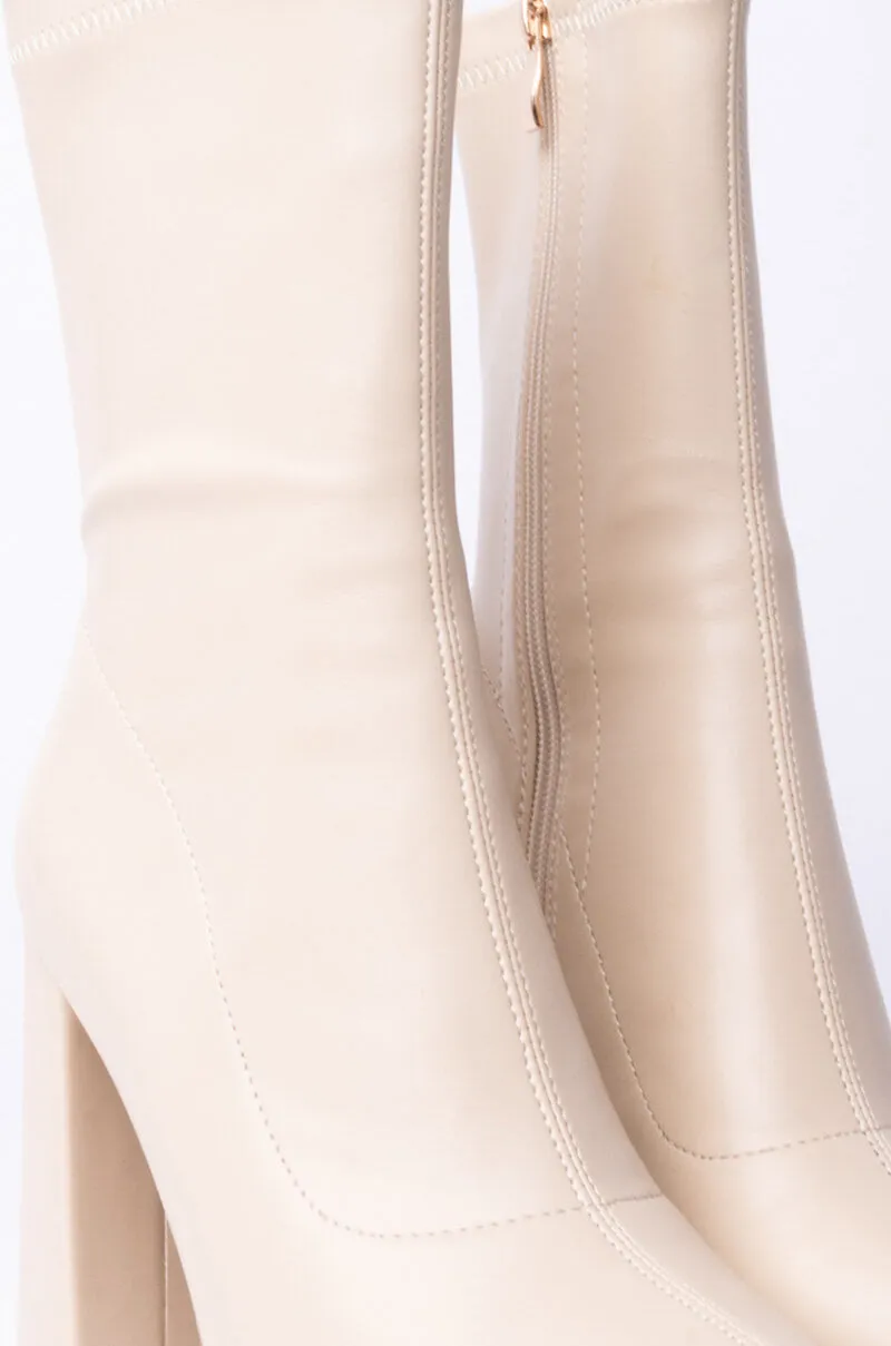 AZALEA WANG I'LL BE YOUR DAY DREAM CHUNKY BOOTIE IN NUDE