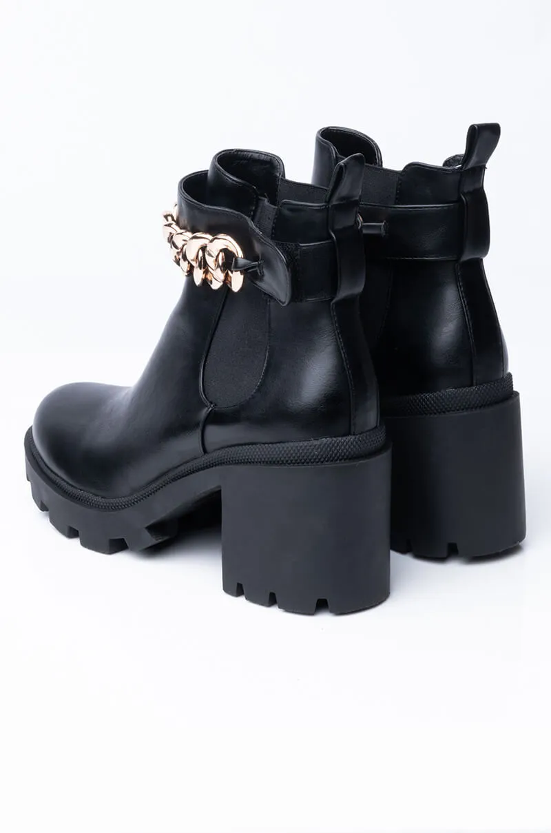 AZALEA WANG LOCK IT DOWN CHUNKY BOOTIE IN BLACK