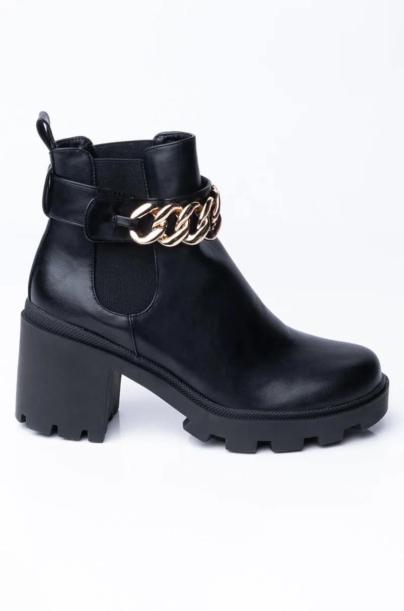 AZALEA WANG LOCK IT DOWN CHUNKY BOOTIE IN BLACK