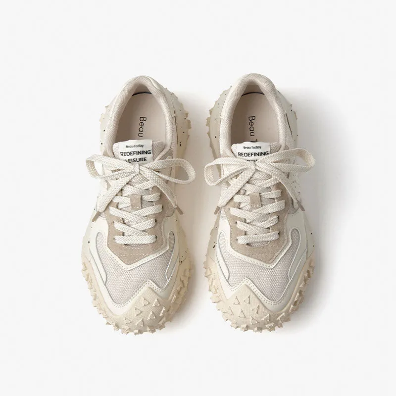 Beautoday Anti-slip Breathable Lace-up Chunky Sneakers for Women