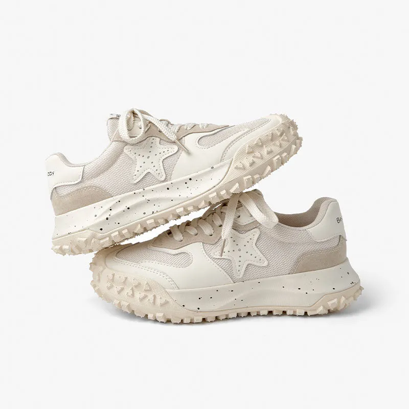 Beautoday Anti-slip Breathable Lace-up Chunky Sneakers for Women