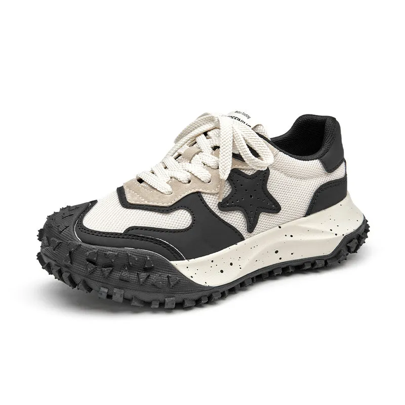 Beautoday Anti-slip Breathable Lace-up Chunky Sneakers for Women