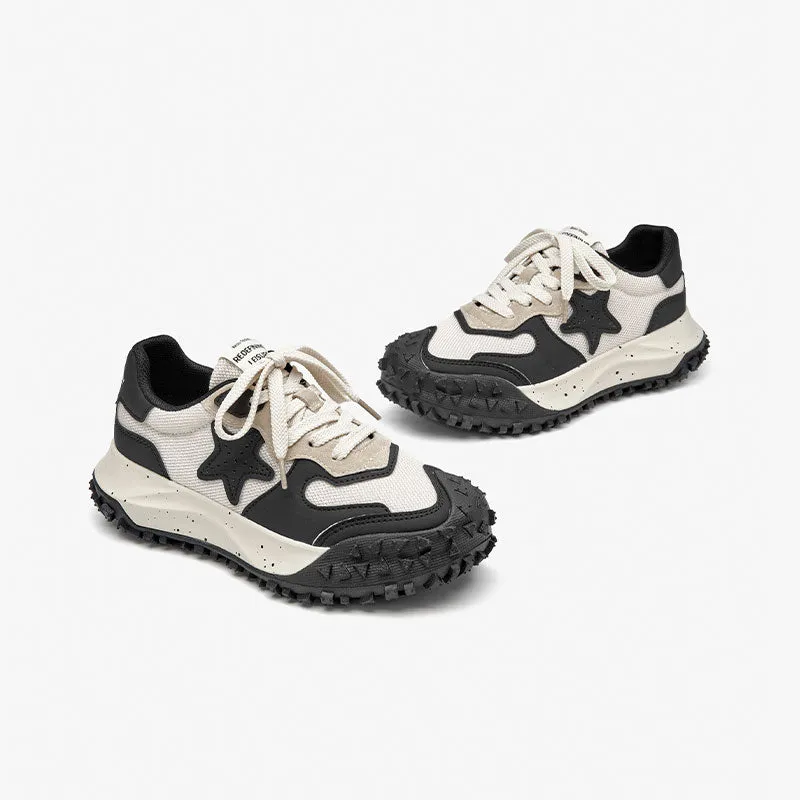 Beautoday Anti-slip Breathable Lace-up Chunky Sneakers for Women
