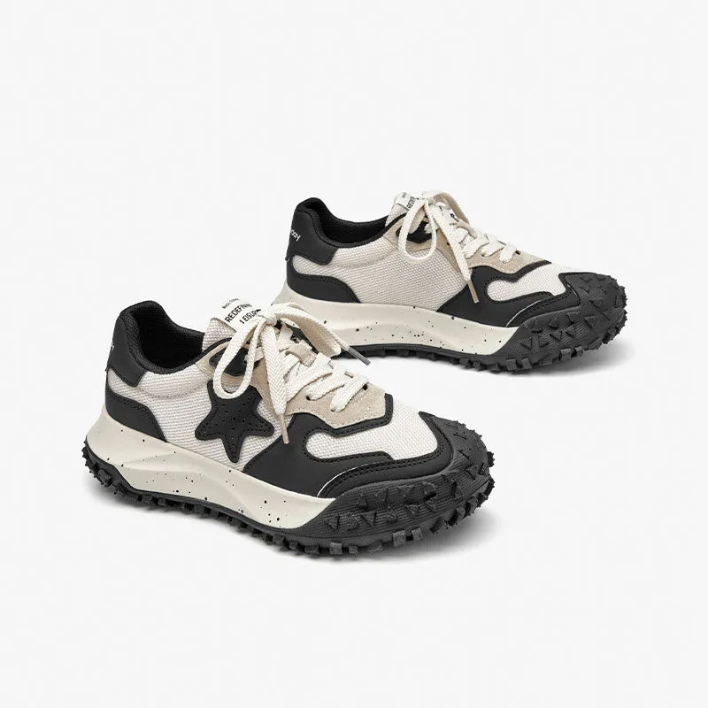 Beautoday Anti-slip Breathable Lace-up Chunky Sneakers for Women