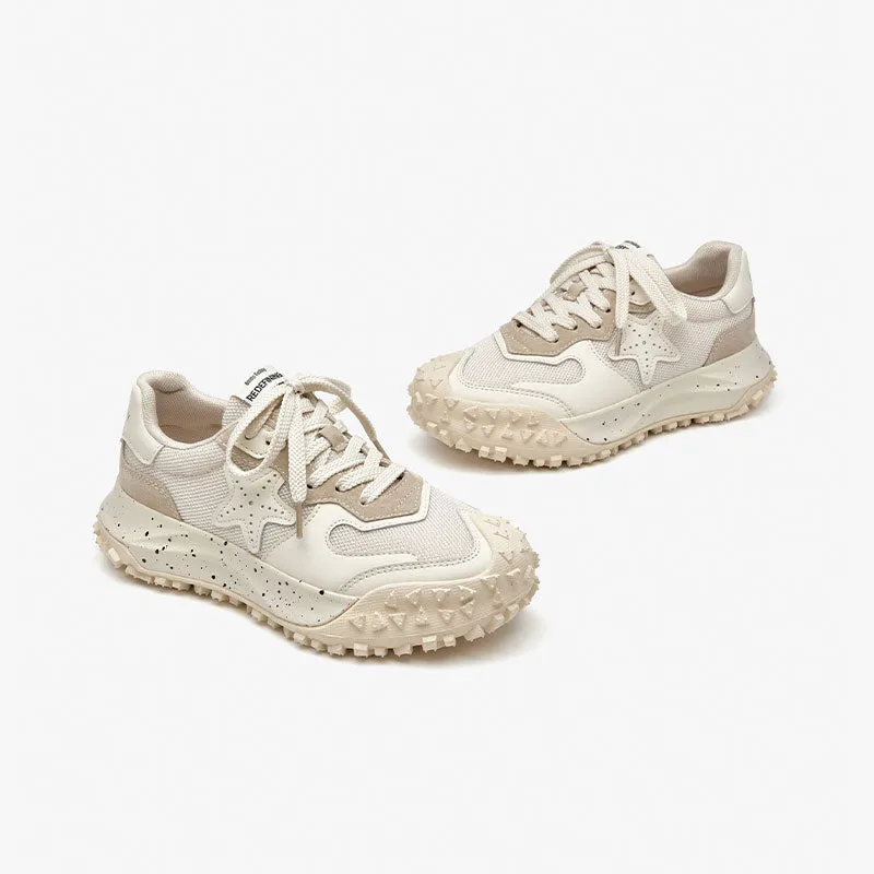 Beautoday Anti-slip Breathable Lace-up Chunky Sneakers for Women