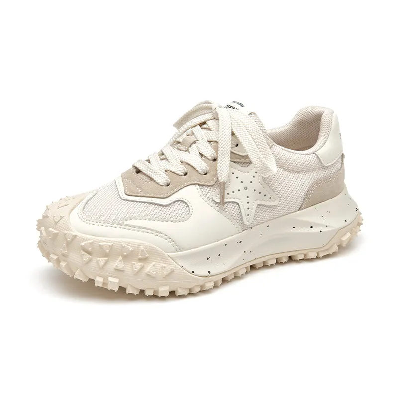 Beautoday Anti-slip Breathable Lace-up Chunky Sneakers for Women