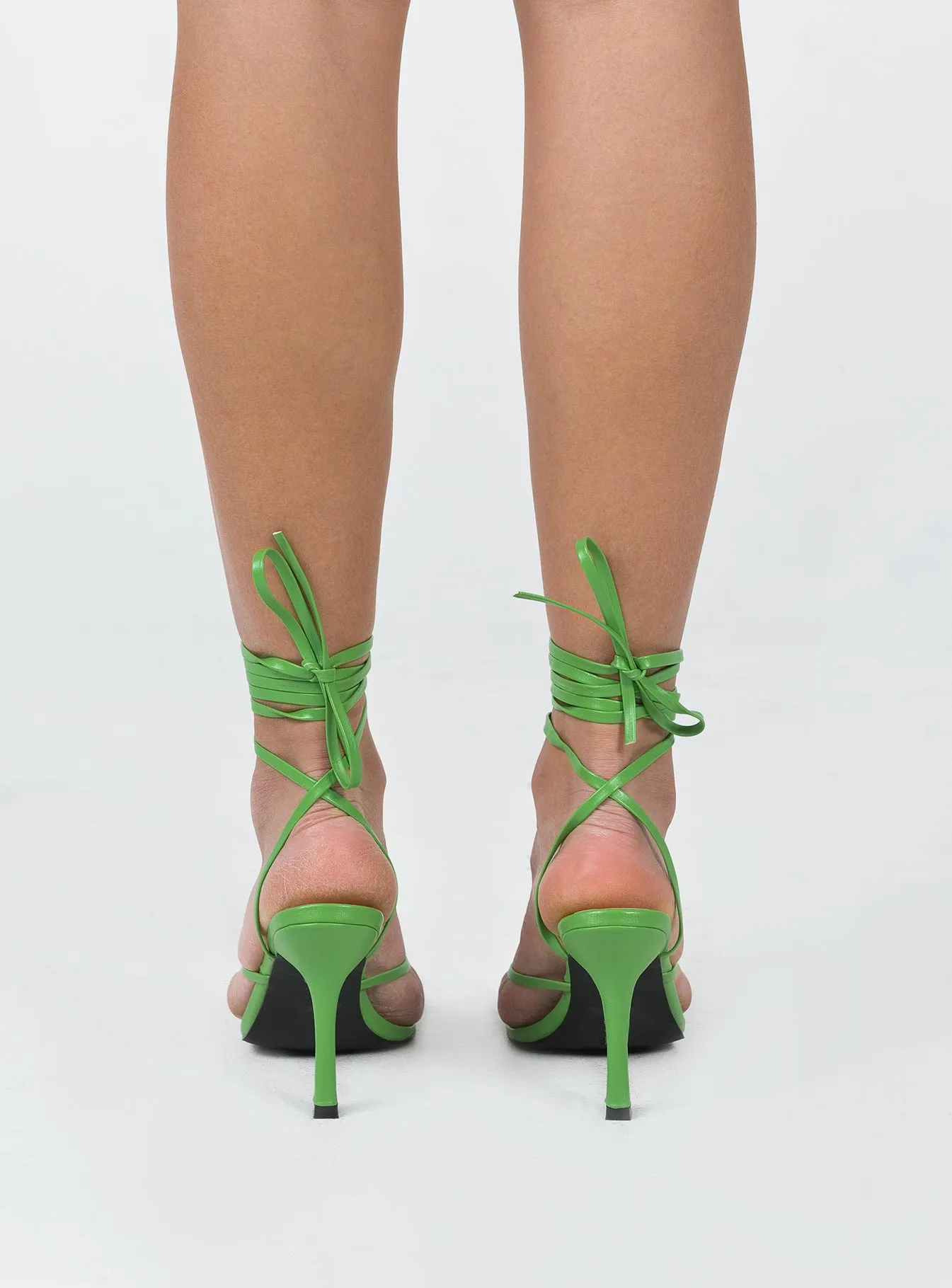 Caro Strappy Heels Green