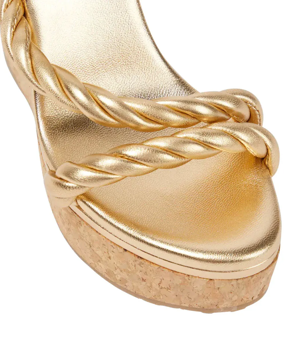Diosa Wedge Sandal in Gold