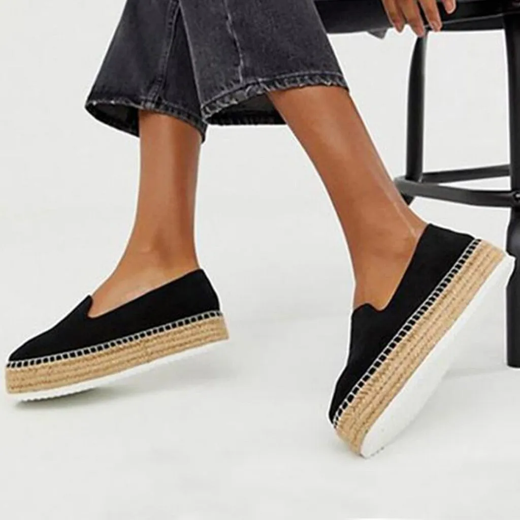Lazy sandal Slip-on Summer Thick Casual Sneakers Breathable Weaving Flat