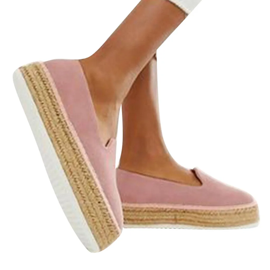 Lazy sandal Slip-on Summer Thick Casual Sneakers Breathable Weaving Flat