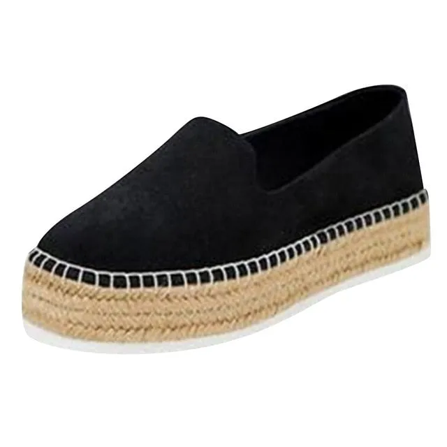 Lazy sandal Slip-on Summer Thick Casual Sneakers Breathable Weaving Flat