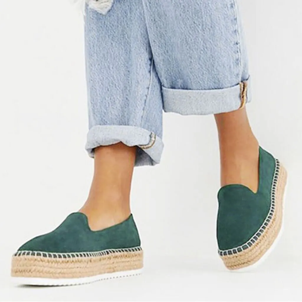 Lazy sandal Slip-on Summer Thick Casual Sneakers Breathable Weaving Flat