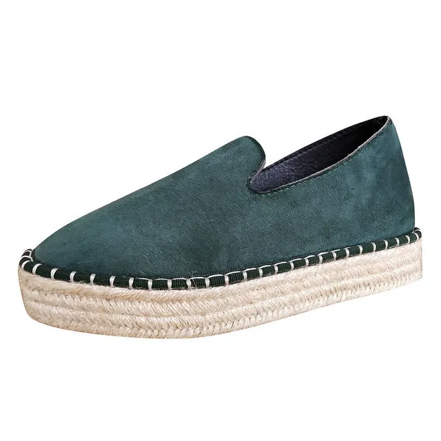 Lazy sandal Slip-on Summer Thick Casual Sneakers Breathable Weaving Flat
