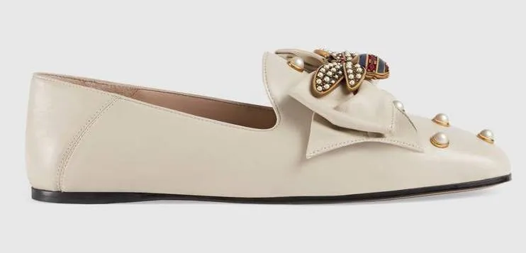 Leather Ballet Flat with Bow