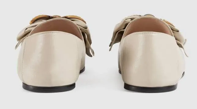 Leather Ballet Flat with Bow
