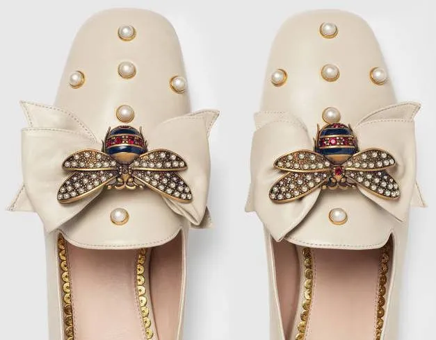 Leather Ballet Flat with Bow