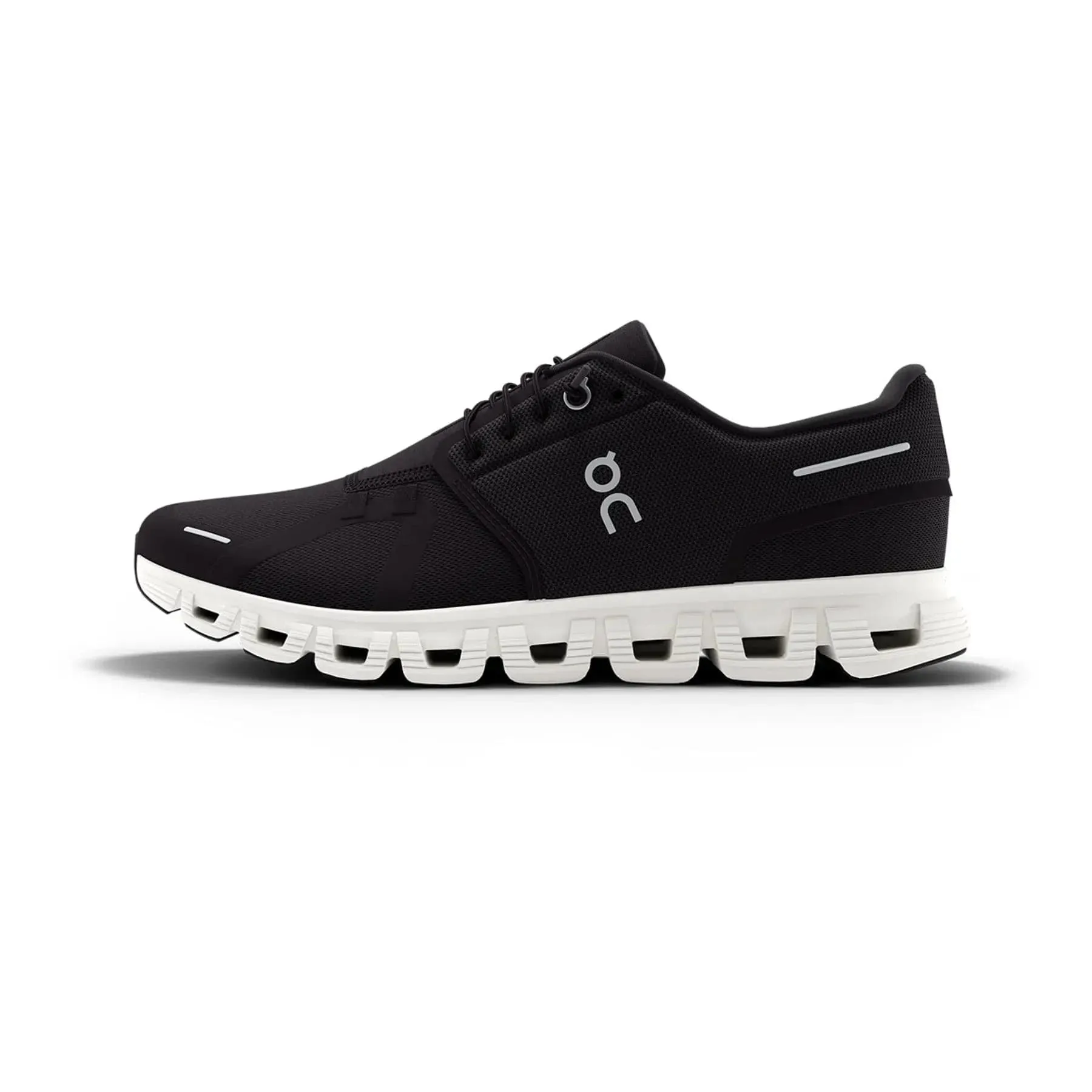 On Cloud Men's Cloud 6 Running Shoes- Black/ White