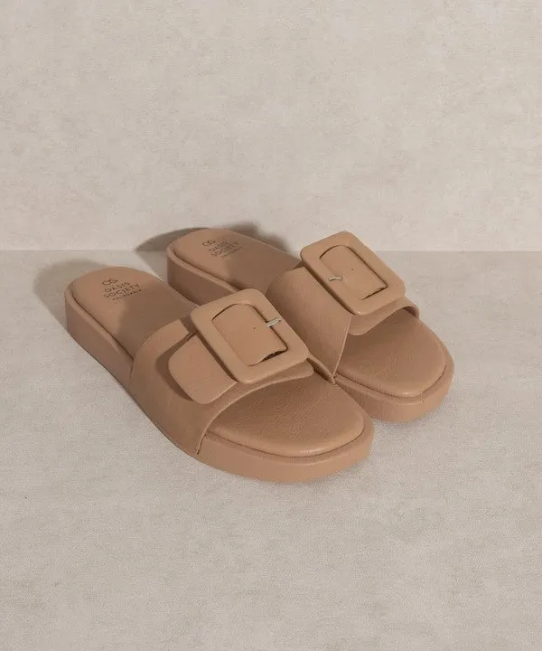 Slide On Buckle Sandals