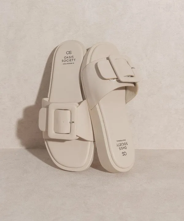 Slide On Buckle Sandals