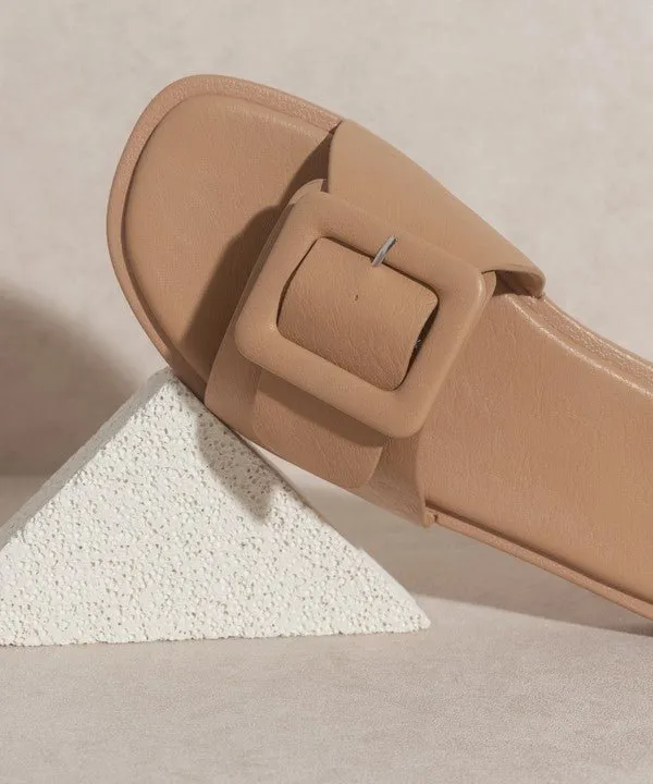 Slide On Buckle Sandals
