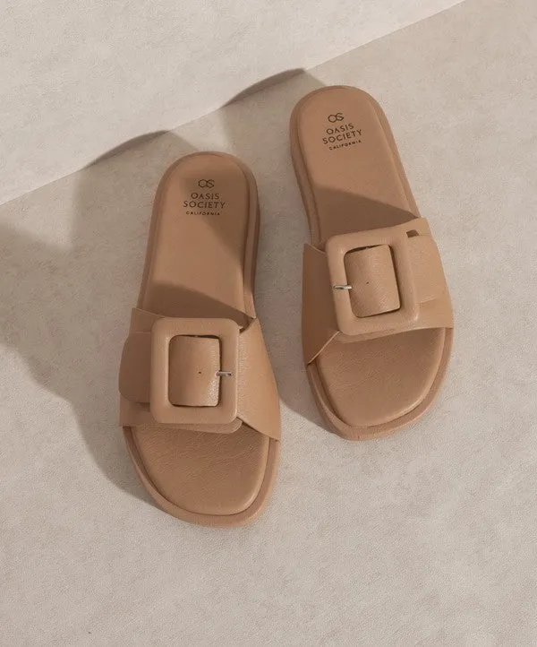 Slide On Buckle Sandals