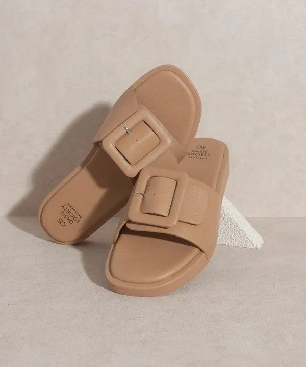 Slide On Buckle Sandals
