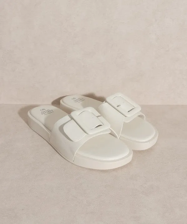 Slide On Buckle Sandals