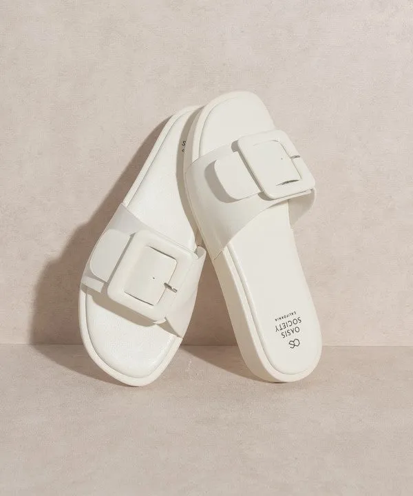 Slide On Buckle Sandals