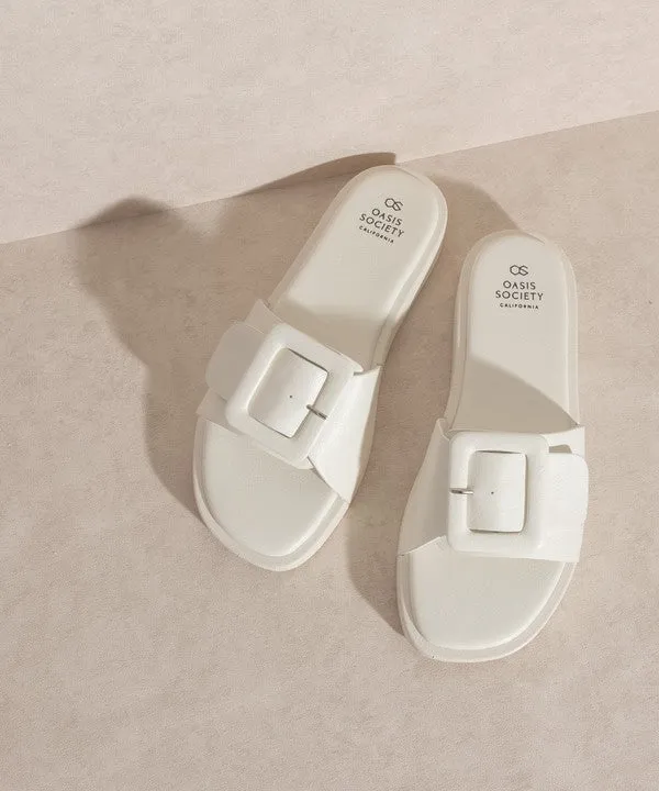 Slide On Buckle Sandals