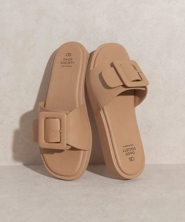 Slide On Buckle Sandals