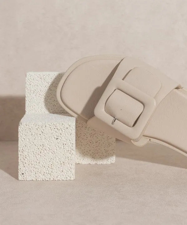 Slide On Buckle Sandals