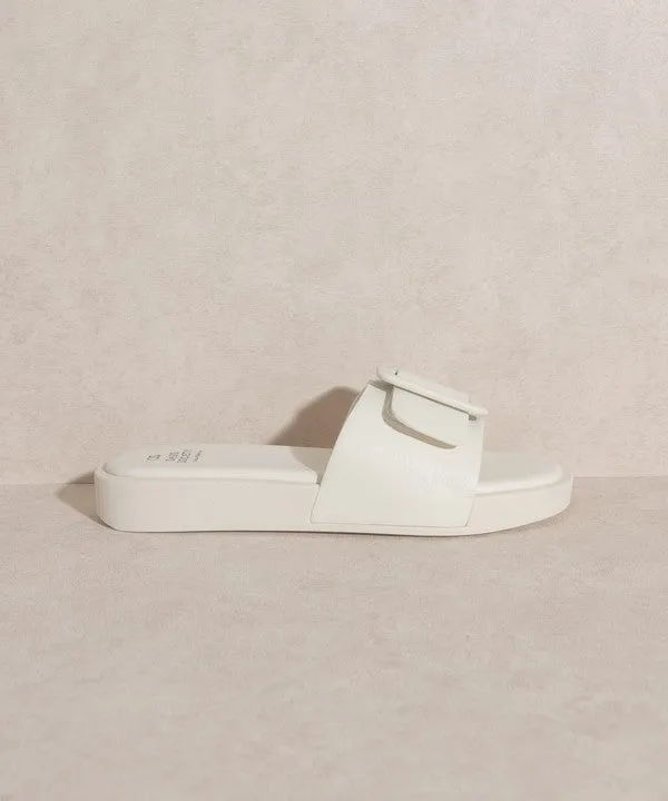Slide On Buckle Sandals