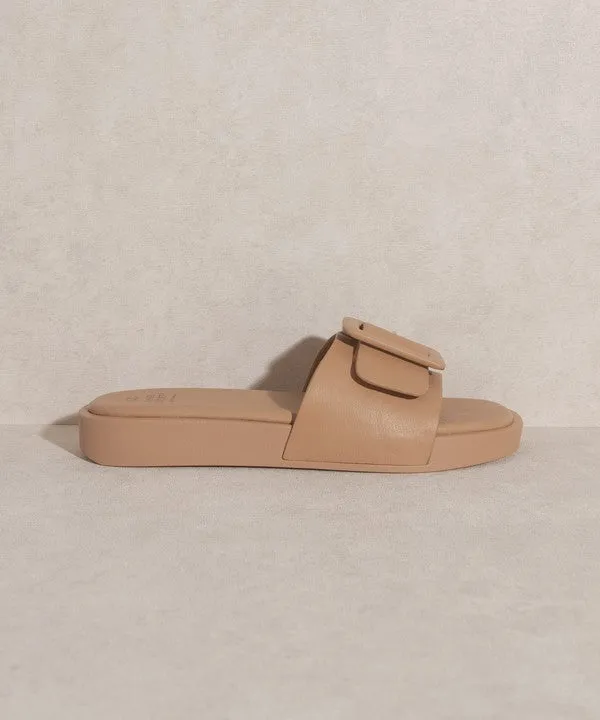 Slide On Buckle Sandals