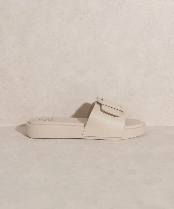 Slide On Buckle Sandals