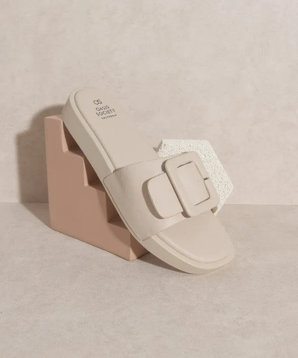 Slide On Buckle Sandals