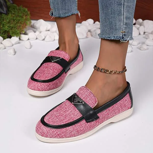 Women's Metal Embellished Slip-On Loafers 23205557C
