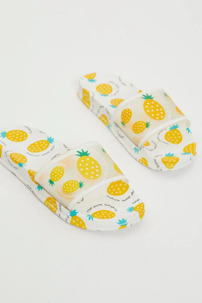 Yellow Slide Sandals
